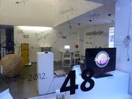 Postav izložbe - HDD galerija, Zagreb - Interakcije 2004.-2012. (Ivica Mitrović, Oleg Šuran)